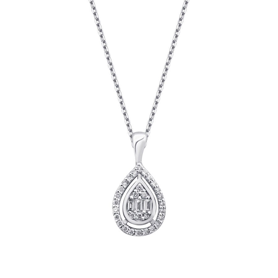 0,17 Carat Diamond Baguette Necklace