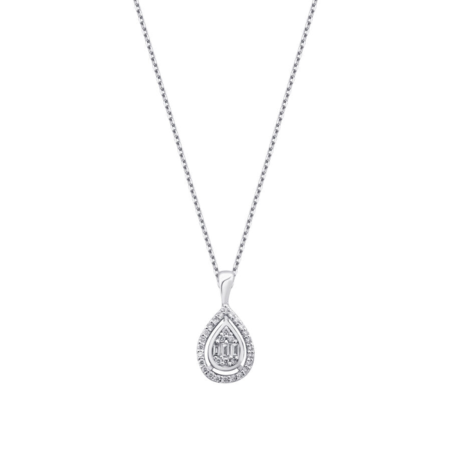 0,17 Carat Diamond Baguette Necklace