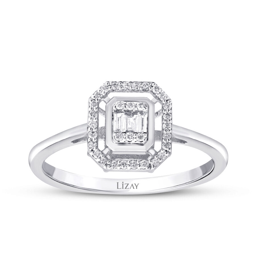 0,16 Carat Diamond Baguette Ring