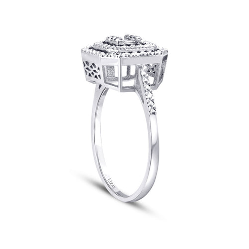 0,07 Carat Diamond-Effect Baguette Ring