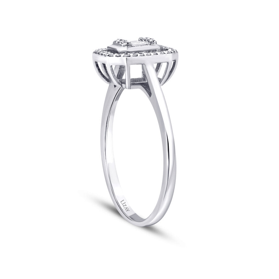 0,25 Carat Diamond Baguette Ring