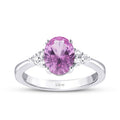 2,48 Carat Diamond Pink Sapphire Ring