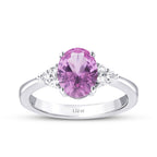 2,48 Carat Diamond Pink Sapphire Ring