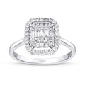 0,18 Carat Diamond Baguette Ring