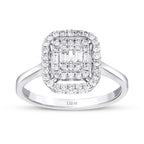 0,18 Carat Diamond Baguette Ring