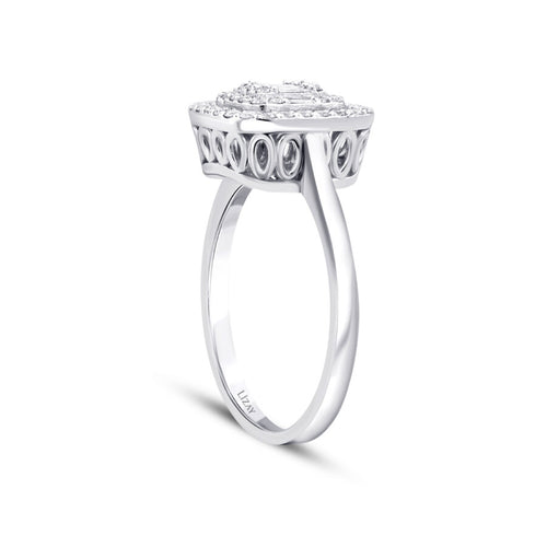 0.18 Carat Diamond Baguette Ring