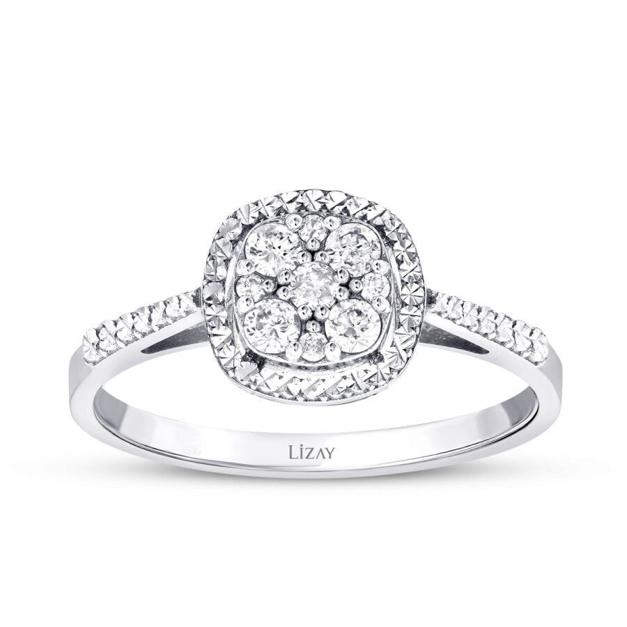 0,21 Carat Diamond Effect Stone Ring