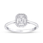 0,14 Carat Diamond Baguette Ring