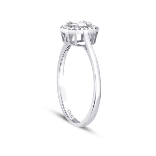 0.14 Carat Diamond Baguette Ring