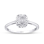 0,09 Carat Diamond Baguette Ring