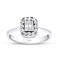 0,08 Carat Diamond Baguette Ring