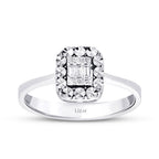 0,08 Carat Diamond Baguette Ring