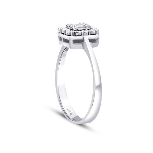 0.08 Carat Diamond Baguette Ring