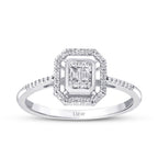 0,19 Carat Diamond Baguette Ring