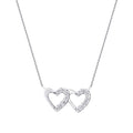 0,15 Carat Diamond Row-Heart Necklace