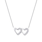 0,15 Carat Diamond Row-Heart Necklace