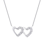 0,15 Carat Diamond Row-Heart Necklace