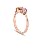 0,64 Carat Diamond Colored Stone Ring