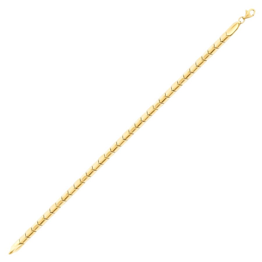 Gold Herringbone Men’s Bracelet