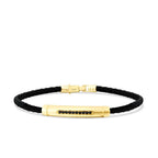 Gold Black Row Stone Men’s Bracelet