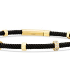 Gold Hexagon Stone Men’s Bracelet