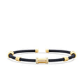 Gold Cylinder-Detail Men’s Bracelet
