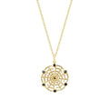 Gold Black Stone Web Men’s Necklace