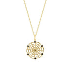 Gold Black Stone Web Men’s Necklace