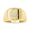 Gold Black Stone Men’s Ring