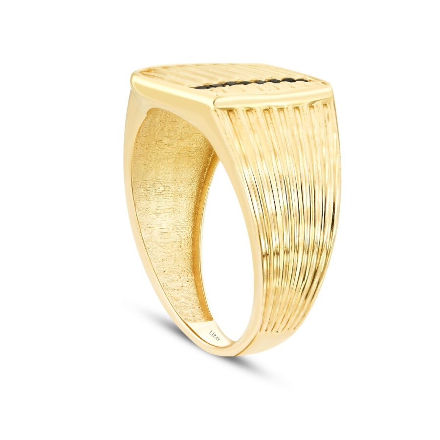 Gold Black Stone Men’s Ring