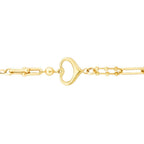 Gold Heart Chain Bracelet