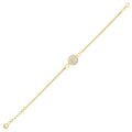 Gold Baguette Stone Chain Bracelet
