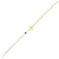 Gold Evil Eye Heart Bracelet