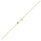 Gold Evil Eye Heart Bracelet