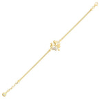 Gold Braided Chain Clover Bracelet