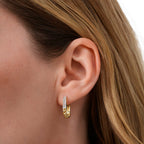 Gold Oval Chain Earrings