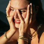 Gold Herringbone Chain Necklace