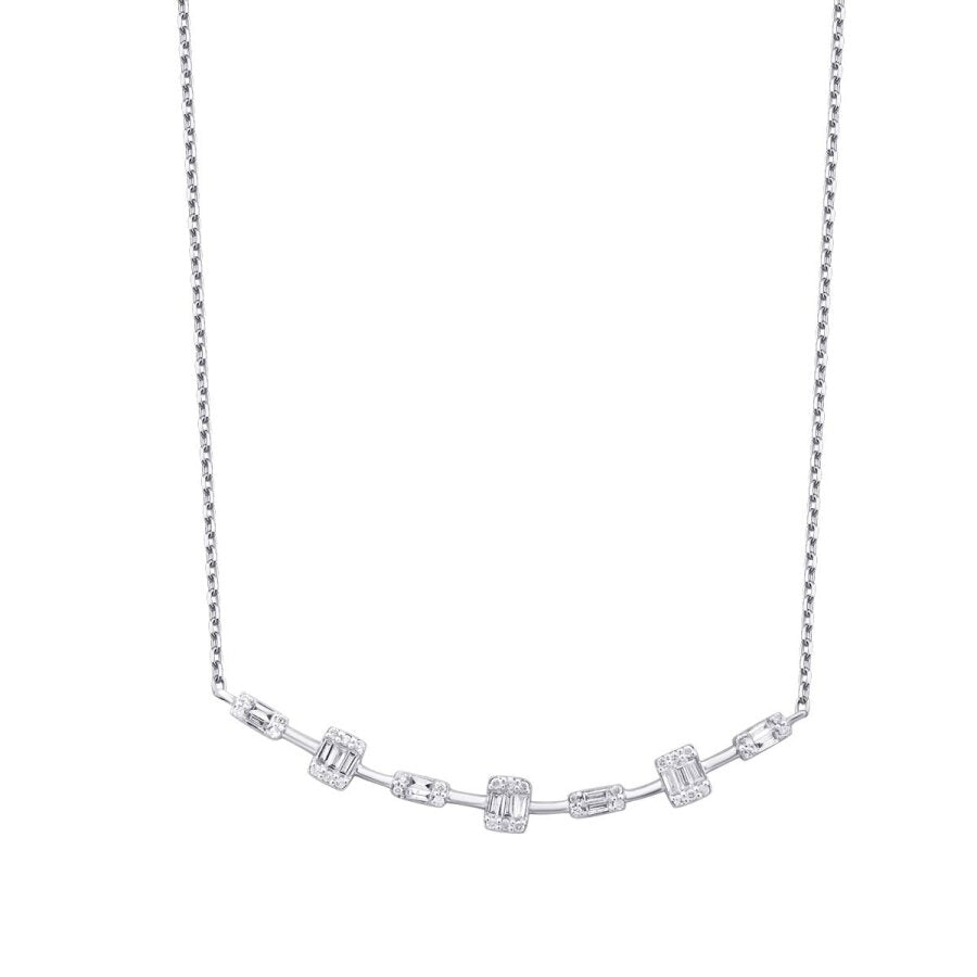 0,33 Carat Diamond Baguette Necklace