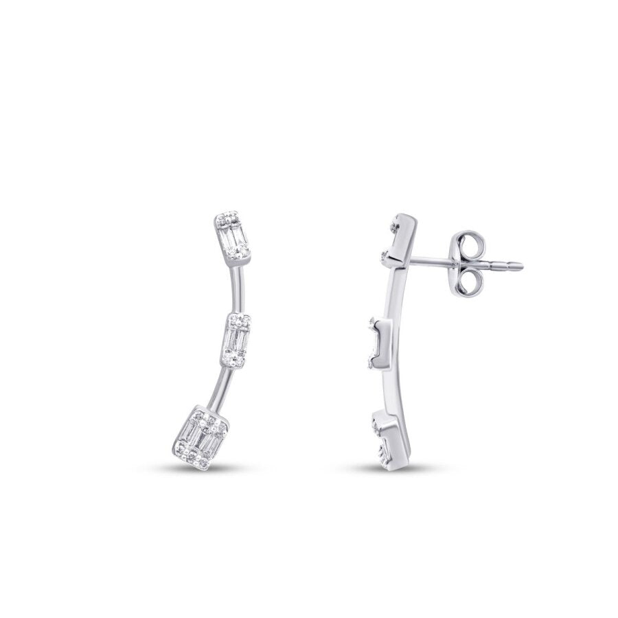 0,21  Carat Diamond Baguette Earrings