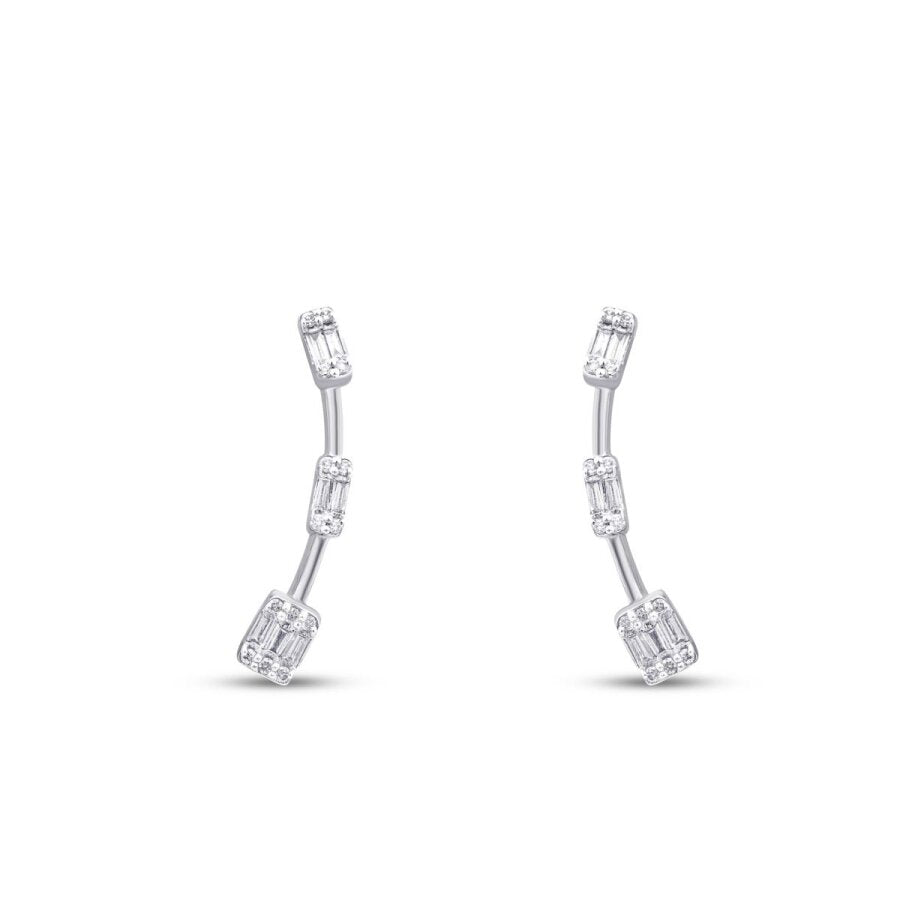 0,21  Carat Diamond Baguette Earrings