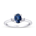 0,91 Carat Diamond Sapphire Ring