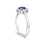 0,39  Carat Diamond Sapphire Ring