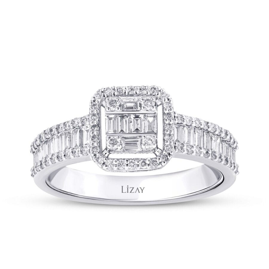 0,74 Carat Diamond Baguette Ring