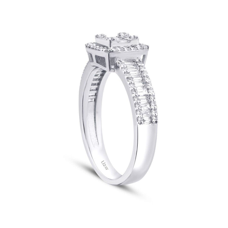 0,74 Carat Diamond Baguette Ring