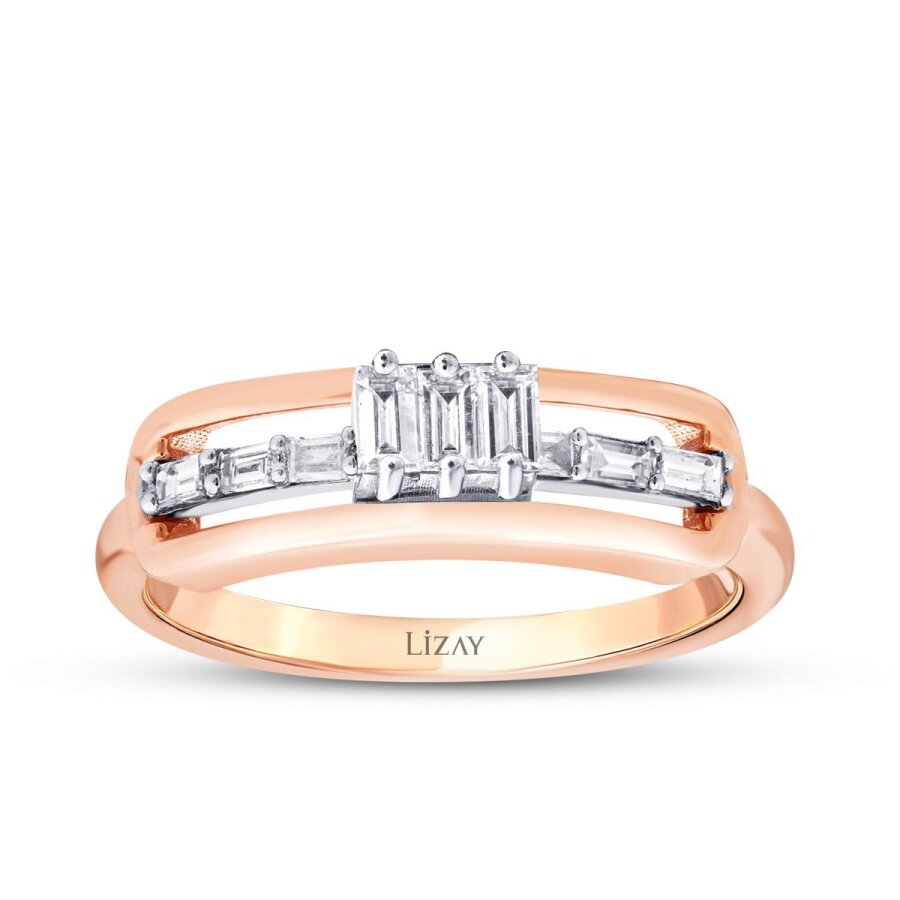 0,37 Carat Diamond Baguette Ring