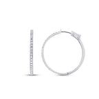 0,74 Carat Diamond Hoop Earrings