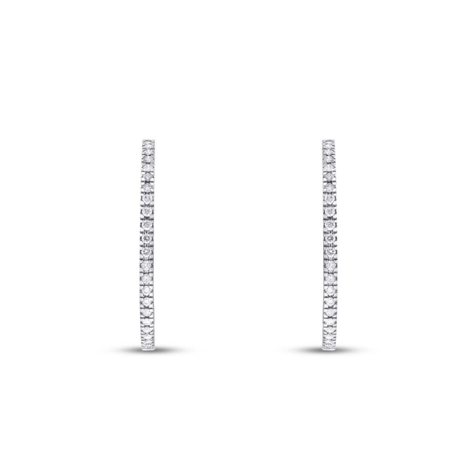 0,74 Carat Diamond Hoop Earrings