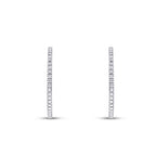 0,74 Carat Diamond Hoop Earrings