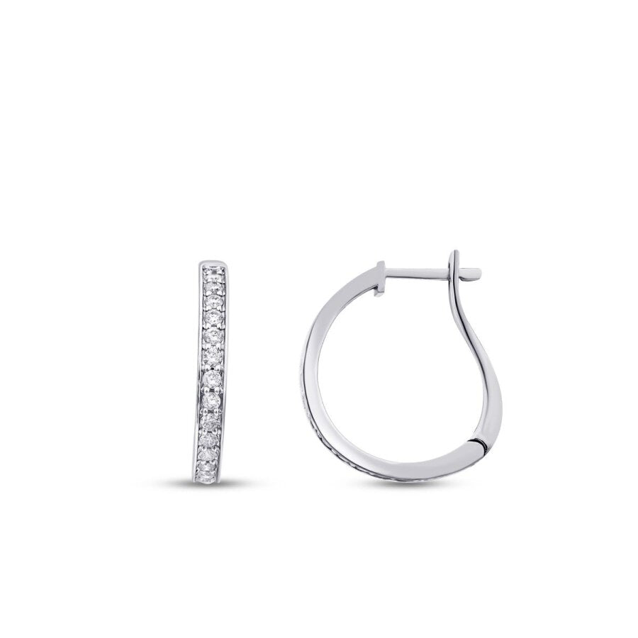 0,71 Carat Diamond Hoop Earrings