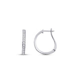 0,71 Carat Diamond Hoop Earrings